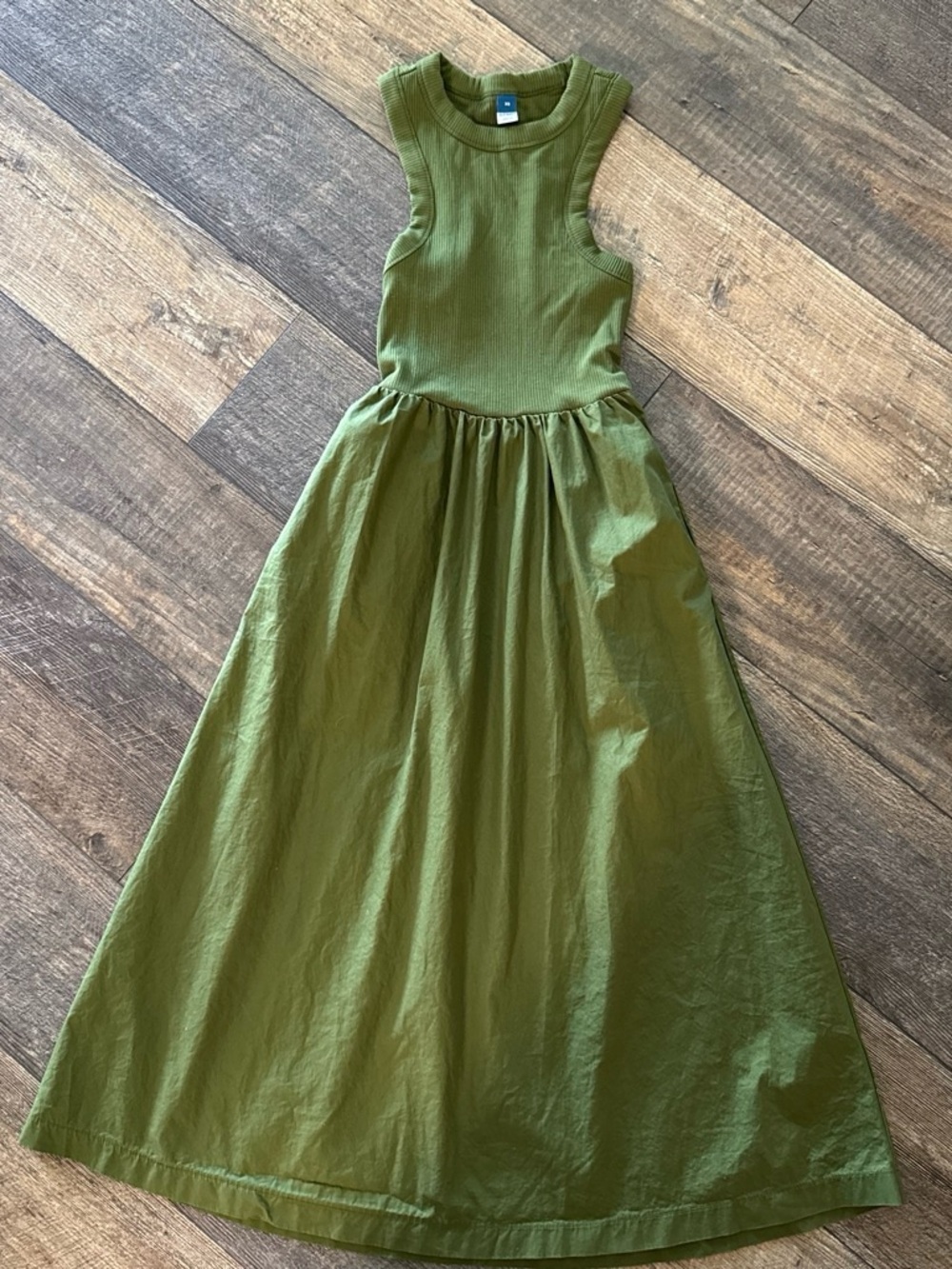 Old Navy Olive Green Sleeveless Maxi Dress